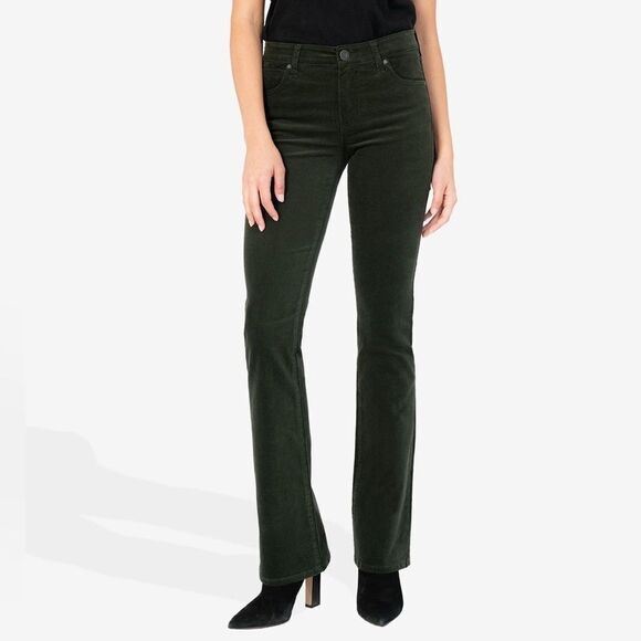 KUT from the kloth Karen Baby boot cut stretch black 5 pocket soft corduroy sz 8 - Picture 14 of 14